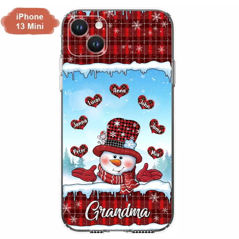 Personalized Grandma Children Phone Case - Christmas Gift For Grandma/Mom - Up to 7 Kids - Case For iPhone/Samsung