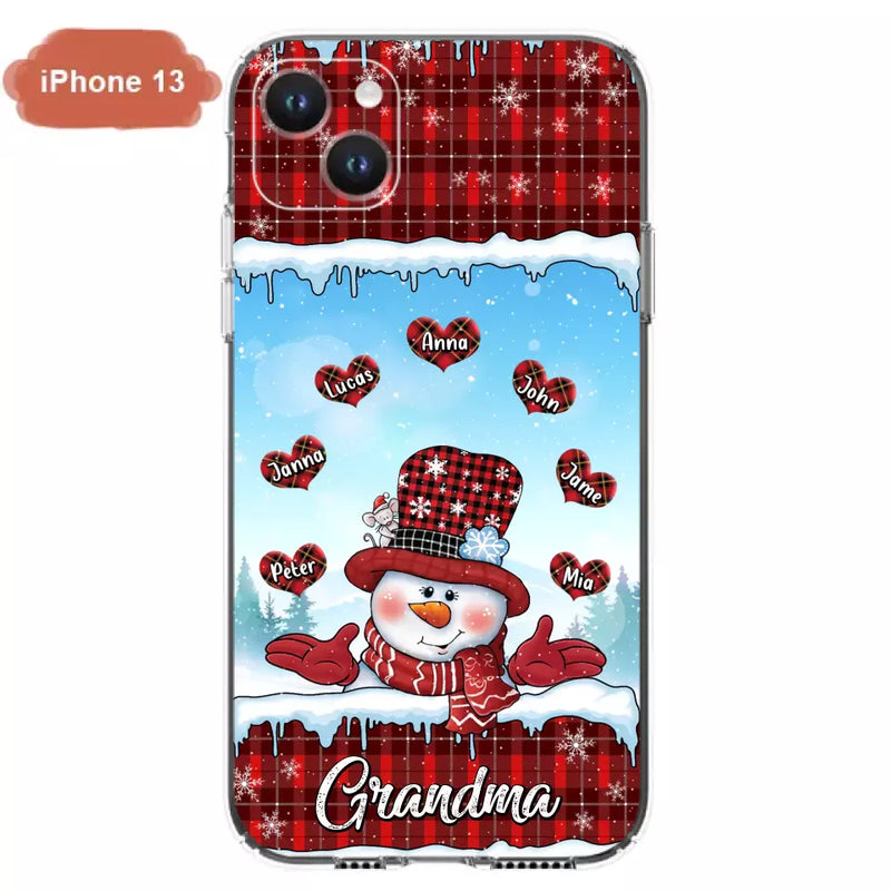 Personalized Grandma Children Phone Case - Christmas Gift For Grandma/Mom - Up to 7 Kids - Case For iPhone/Samsung