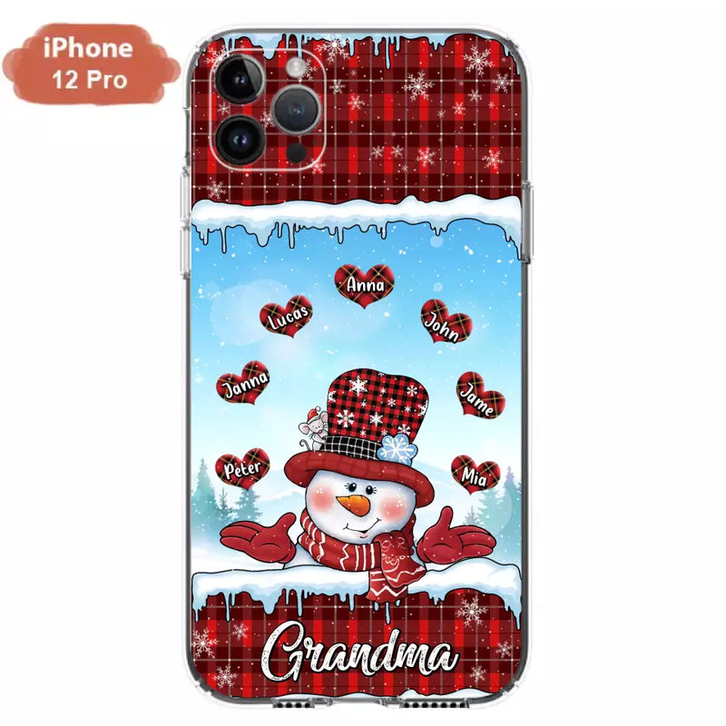 Personalized Grandma Children Phone Case - Christmas Gift For Grandma/Mom - Up to 7 Kids - Case For iPhone/Samsung