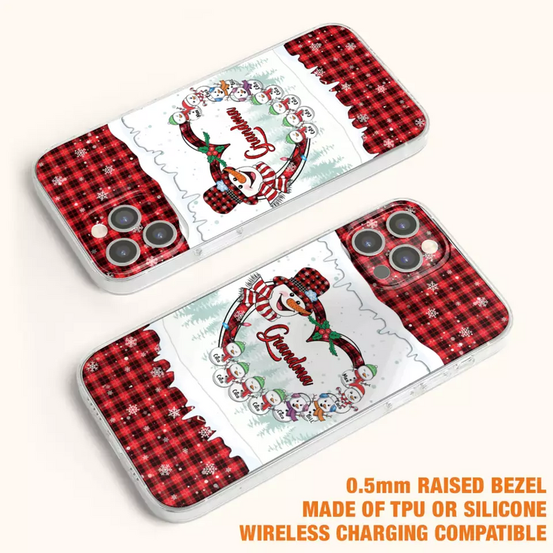 Personalized Christmas Grandma Children Phone Case - Gift For Grandma/Mom - Up to 8 Kids - Case For iPhone/Samsung