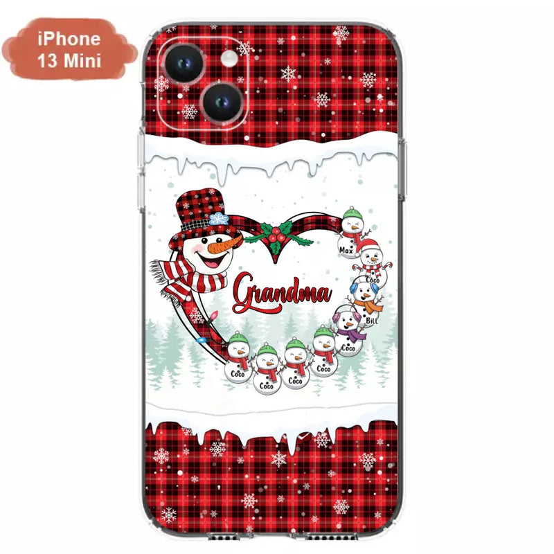 Personalized Christmas Grandma Children Phone Case - Gift For Grandma/Mom - Up to 8 Kids - Case For iPhone/Samsung