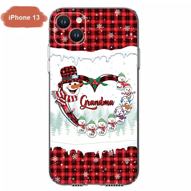 Personalized Christmas Grandma Children Phone Case - Gift For Grandma/Mom - Up to 8 Kids - Case For iPhone/Samsung