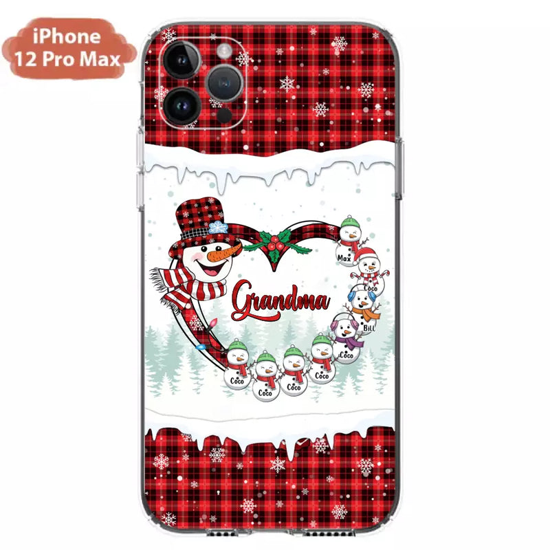 Personalized Christmas Grandma Children Phone Case - Gift For Grandma/Mom - Up to 8 Kids - Case For iPhone/Samsung