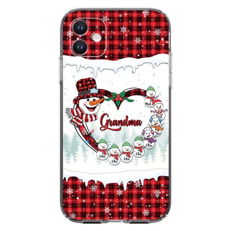 Personalized Christmas Grandma Children Phone Case - Gift For Grandma/Mom - Up to 8 Kids - Case For iPhone/Samsung