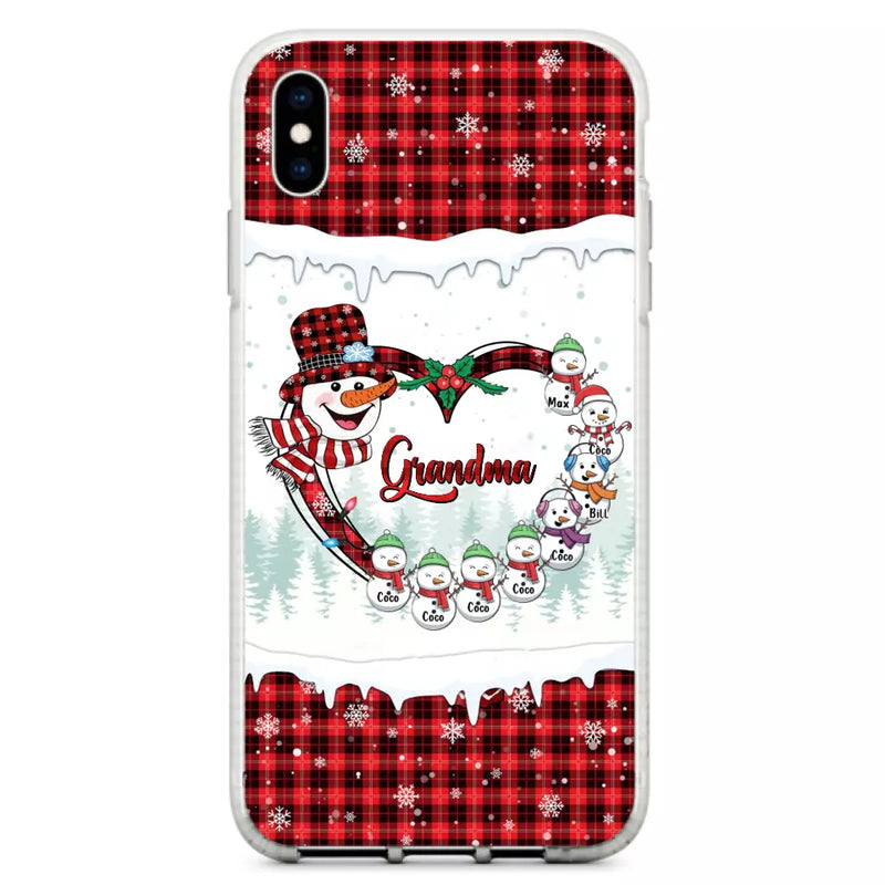 Personalized Christmas Grandma Children Phone Case - Gift For Grandma/Mom - Up to 8 Kids - Case For iPhone/Samsung