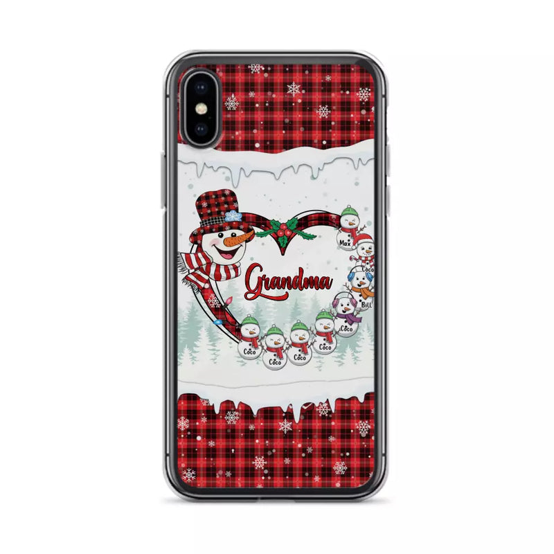 Personalized Christmas Grandma Children Phone Case - Gift For Grandma/Mom - Up to 8 Kids - Case For iPhone/Samsung