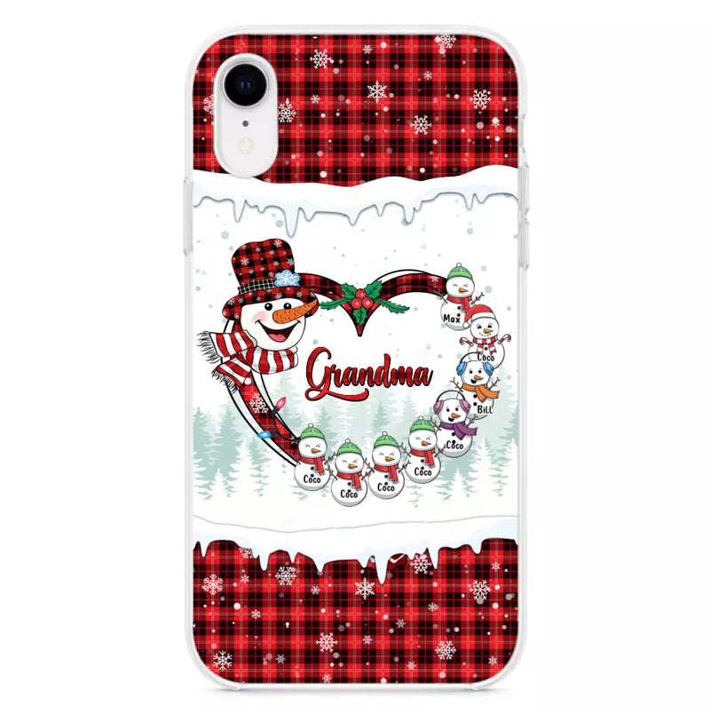 Personalized Christmas Grandma Children Phone Case - Gift For Grandma/Mom - Up to 8 Kids - Case For iPhone/Samsung