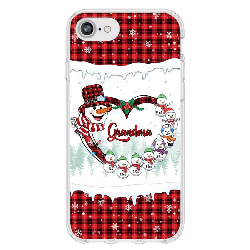 Personalized Christmas Grandma Children Phone Case - Gift For Grandma/Mom - Up to 8 Kids - Case For iPhone/Samsung