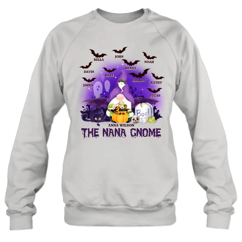 Personalized Nana Gnome T-shirt/Long Sleeve/Sweatshirt/Hoodie - Holliday Gift Idea For Grandma/Mother - Up to 10 Kids