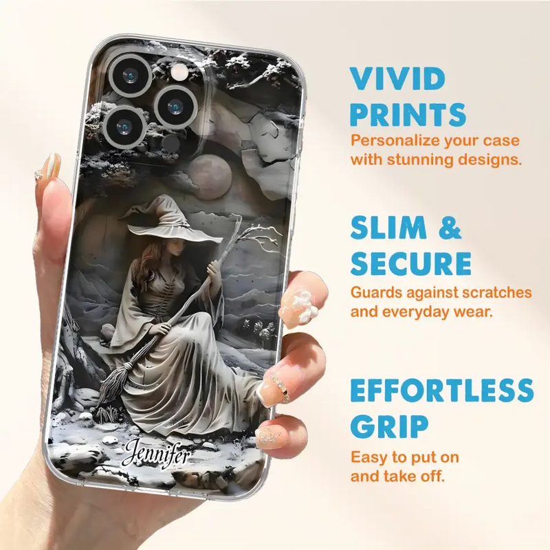 Personalized Witch Phone Case - Halloween/Birthday Gift Idea For Yourself, Witch Lovers - Case For iPhone/Samsung