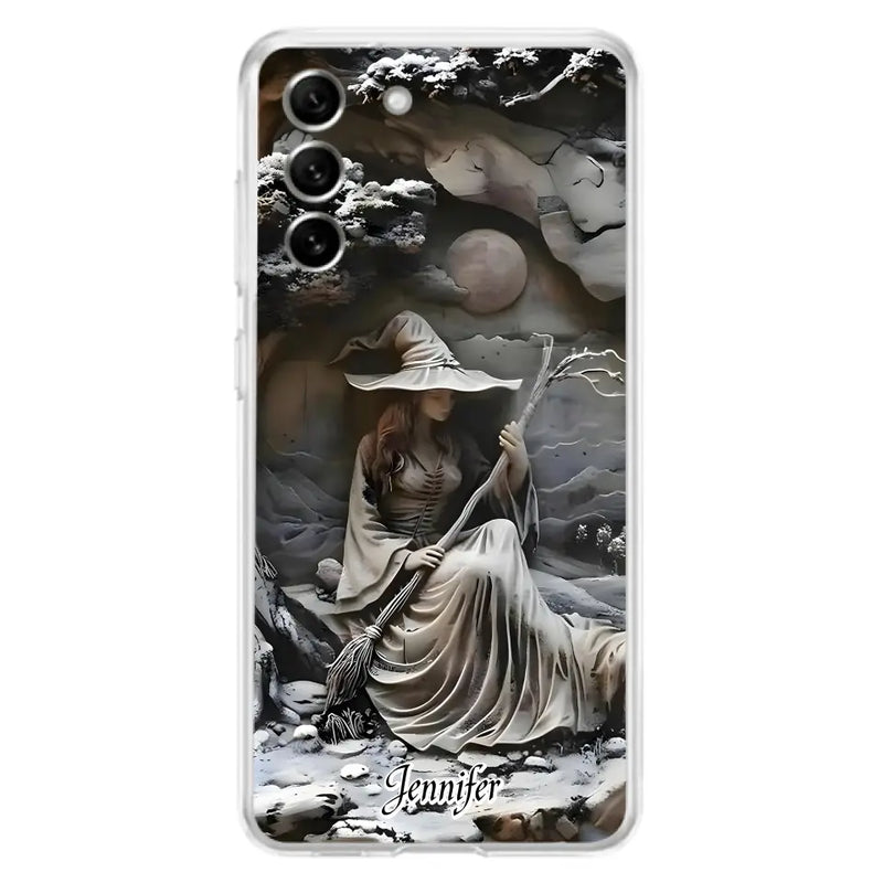 Personalized Witch Phone Case - Halloween/Birthday Gift Idea For Yourself, Witch Lovers - Case For iPhone/Samsung