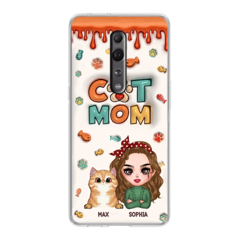 Personalized Cat Mom Oppo/Xiaomi/Huawei Phone Case - Christmas Gift Idea For Cat Lover - Up to 4 Cats