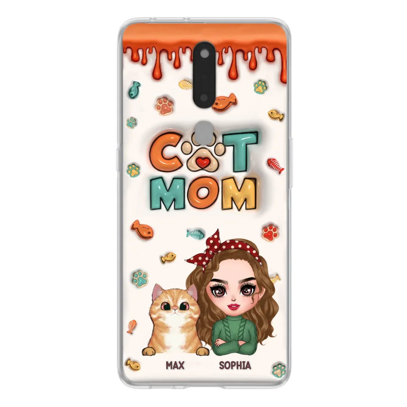 Personalized Cat Mom Oppo/Xiaomi/Huawei Phone Case - Christmas Gift Idea For Cat Lover - Up to 4 Cats
