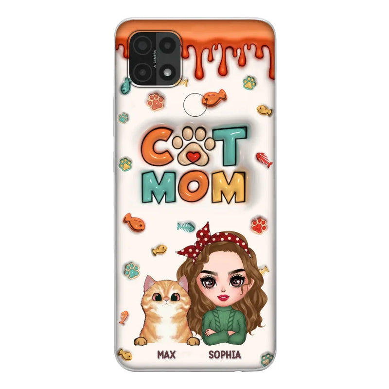 Personalized Cat Mom Oppo/Xiaomi/Huawei Phone Case - Christmas Gift Idea For Cat Lover - Up to 4 Cats
