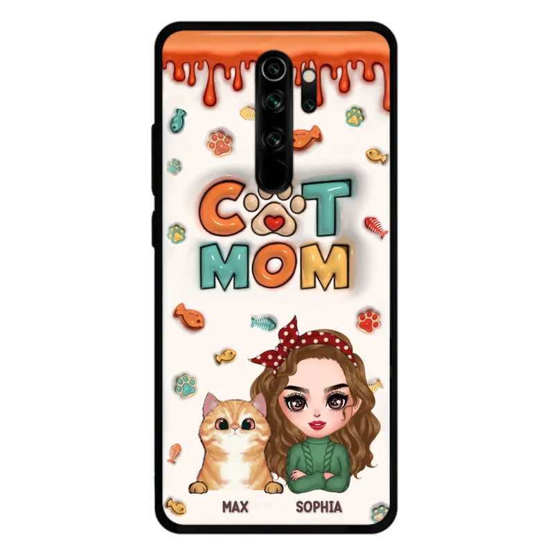 Personalized Cat Mom Oppo/Xiaomi/Huawei Phone Case - Christmas Gift Idea For Cat Lover - Up to 4 Cats