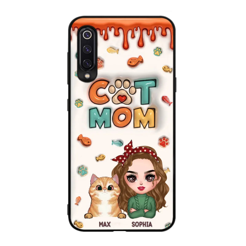 Personalized Cat Mom Oppo/Xiaomi/Huawei Phone Case - Christmas Gift Idea For Cat Lover - Up to 4 Cats