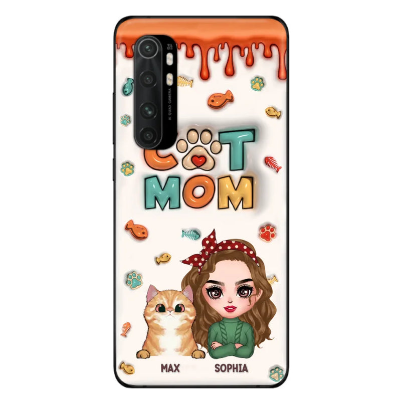 Personalized Cat Mom Oppo/Xiaomi/Huawei Phone Case - Christmas Gift Idea For Cat Lover - Up to 4 Cats