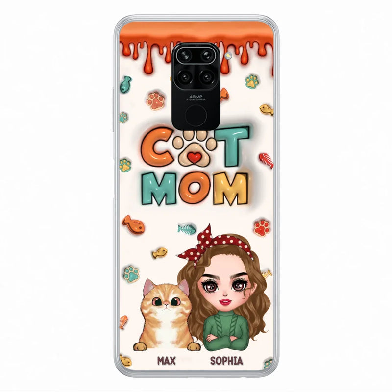 Personalized Cat Mom Oppo/Xiaomi/Huawei Phone Case - Christmas Gift Idea For Cat Lover - Up to 4 Cats