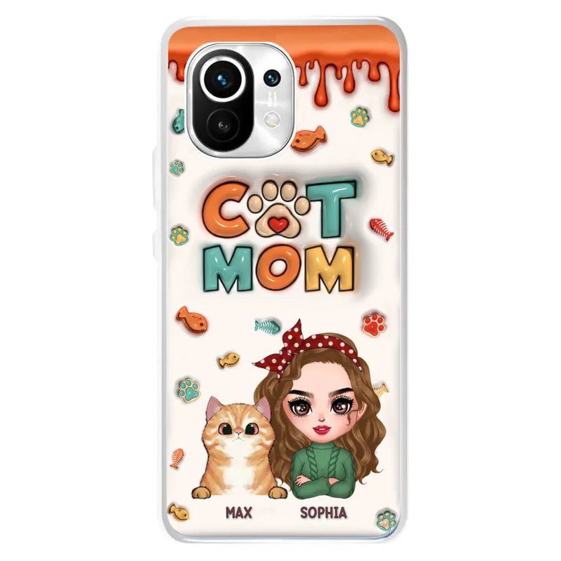 Personalized Cat Mom Oppo/Xiaomi/Huawei Phone Case - Christmas Gift Idea For Cat Lover - Up to 4 Cats