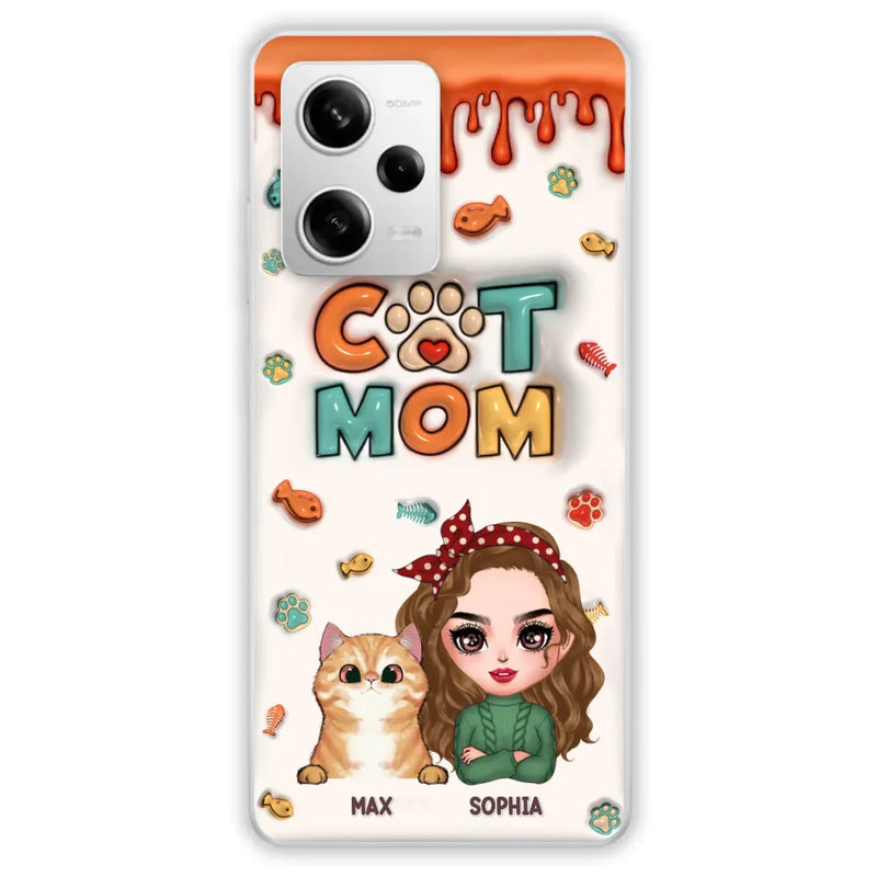 Personalized Cat Mom Oppo/Xiaomi/Huawei Phone Case - Christmas Gift Idea For Cat Lover - Up to 4 Cats