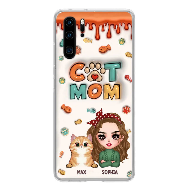 Personalized Cat Mom Oppo/Xiaomi/Huawei Phone Case - Christmas Gift Idea For Cat Lover - Up to 4 Cats