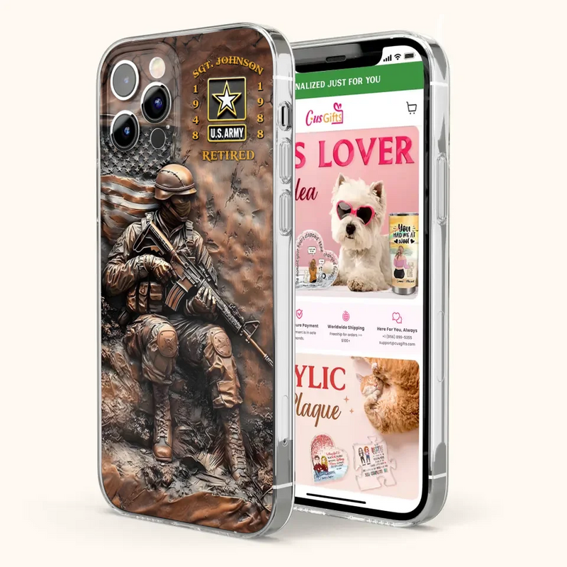 Personalized Veteran Phone Case - Retired Gift Idea For Veteran - Case For iPhone/Samsung