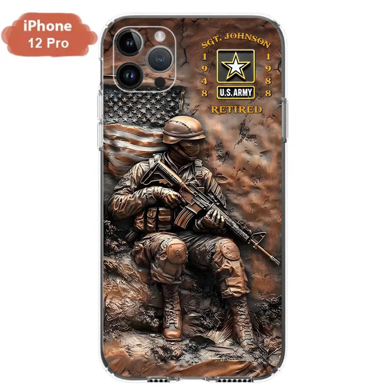 Personalized Veteran Phone Case - Retired Gift Idea For Veteran - Case For iPhone/Samsung