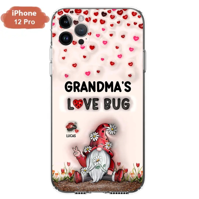 Personalized Grandma's Love Bugs Phone Case - Up to 12 Kids - Mother's Day Gift Idea for Grandma/Mom - Case for iPhone/Samsung