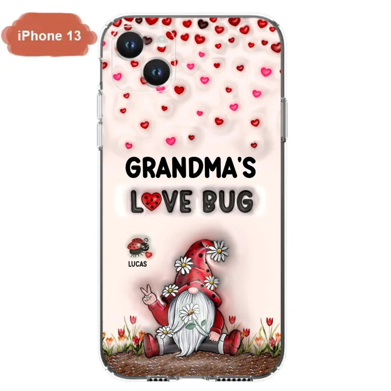 Personalized Grandma's Love Bugs Phone Case - Up to 12 Kids - Mother's Day Gift Idea for Grandma/Mom - Case for iPhone/Samsung