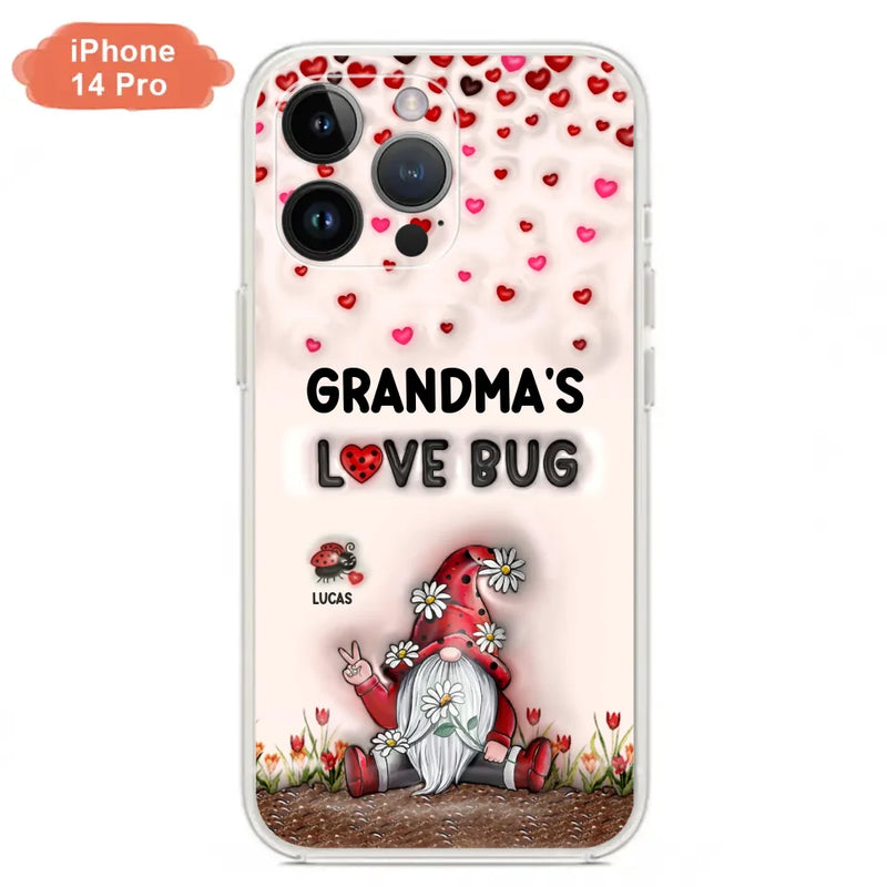 Personalized Grandma's Love Bugs Phone Case - Up to 12 Kids - Mother's Day Gift Idea for Grandma/Mom - Case for iPhone/Samsung