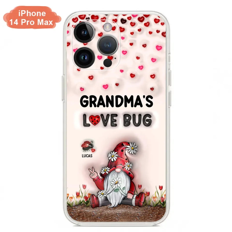 Personalized Grandma's Love Bugs Phone Case - Up to 12 Kids - Mother's Day Gift Idea for Grandma/Mom - Case for iPhone/Samsung