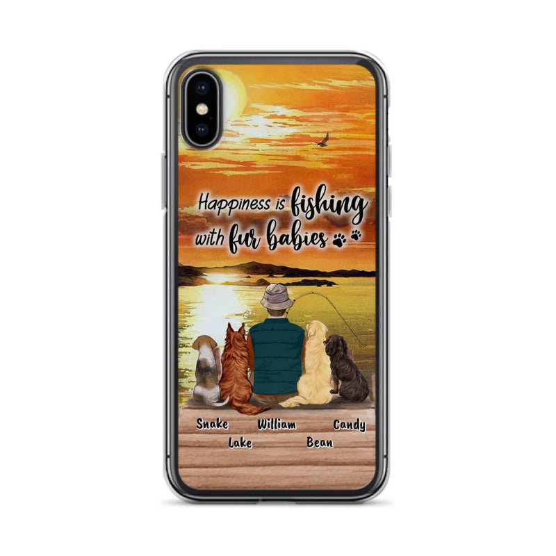 Custom Personalized Fishing Man/Woman Phone Case - Upto 4 Pets - Phone Case For iPhone and Samsung - 4TC88X