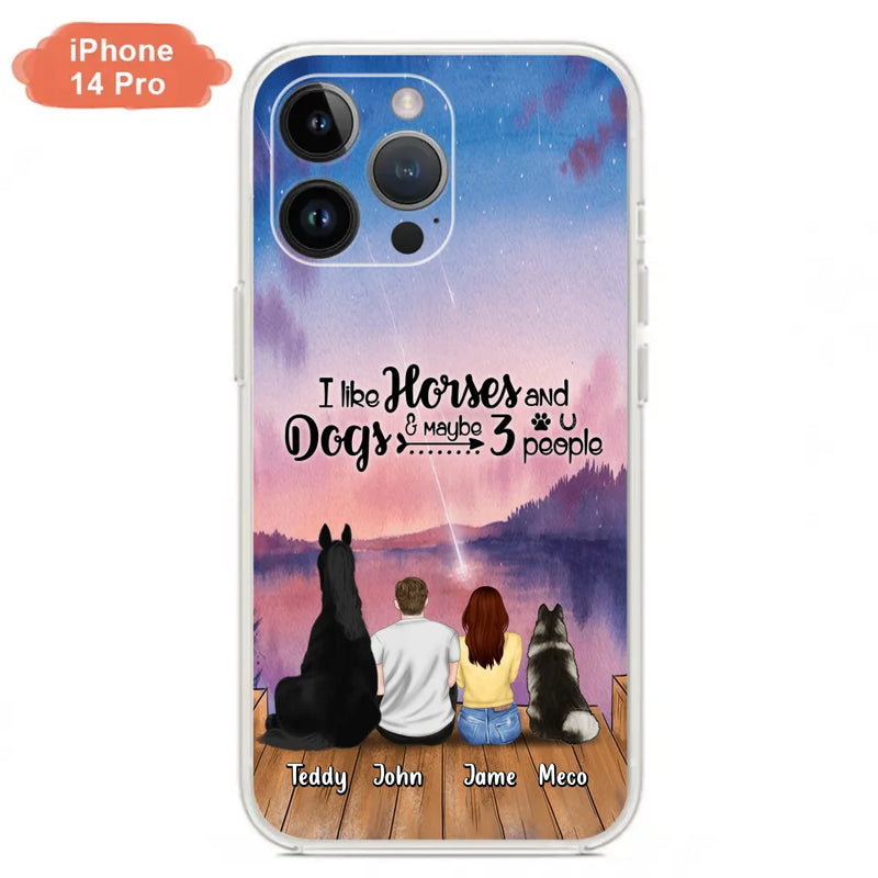 Custom Personalized Parents Horse Dog Phone Case - Upto 3 Pets Forever In My Heart - Case For iPhone And Samsung