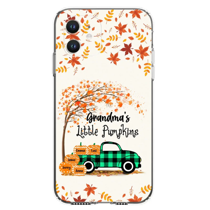 Custom Personalized Autumn Grandma's Pumpkins Phone Case - Gift For Grandma - Grandma's Little Pumpkins - Case For iPhone And Samsung