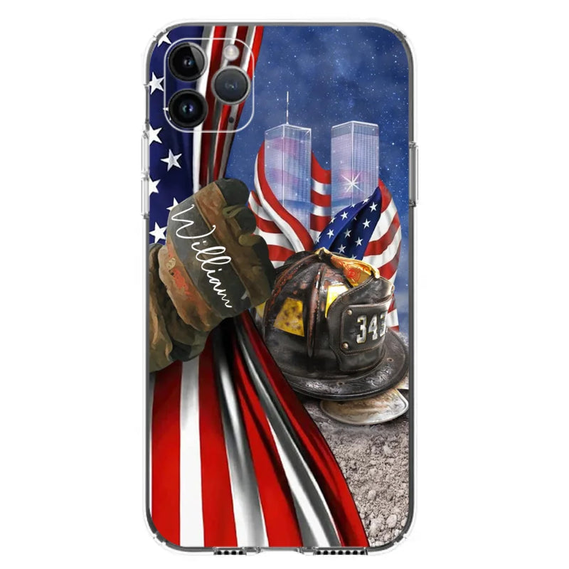 Custom Personalized Fire Fighter Phone Case - Gift Idea For 4th Of July Day - Cases For iPhone And Samsung