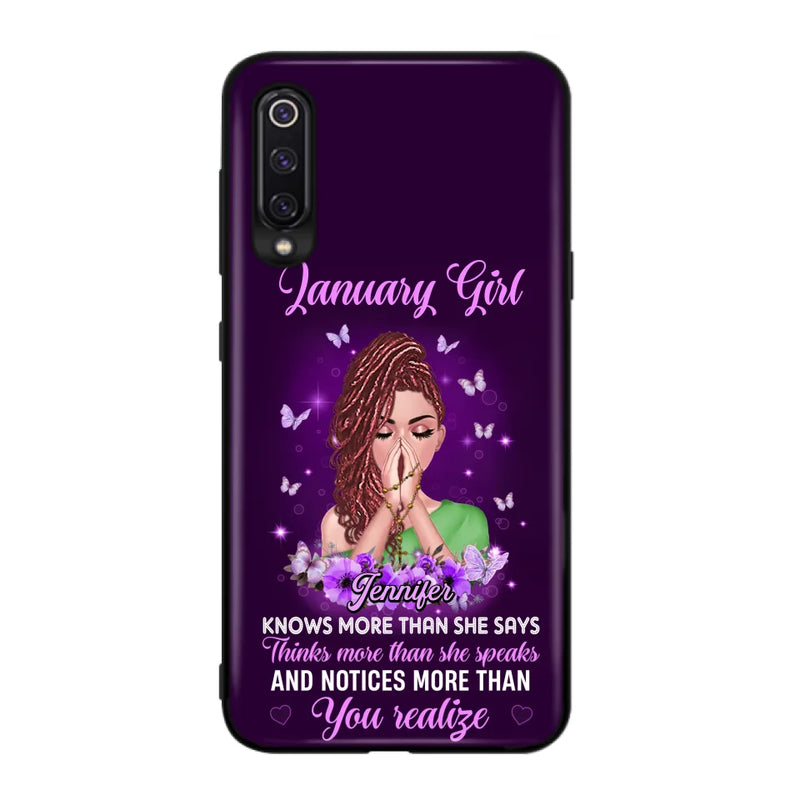 Personalized Birthday Girl Phone Case - Gift Idea For Girl/Friend/Daughter - Knows More Than She Says - Case For Xiaomi/Oppo/Huawei