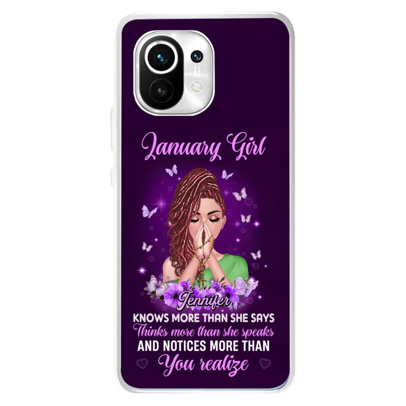 Personalized Birthday Girl Phone Case - Gift Idea For Girl/Friend/Daughter - Knows More Than She Says - Case For Xiaomi/Oppo/Huawei