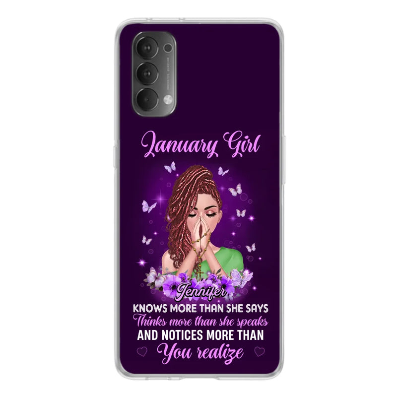 Personalized Birthday Girl Phone Case - Gift Idea For Girl/Friend/Daughter - Knows More Than She Says - Case For Xiaomi/Oppo/Huawei