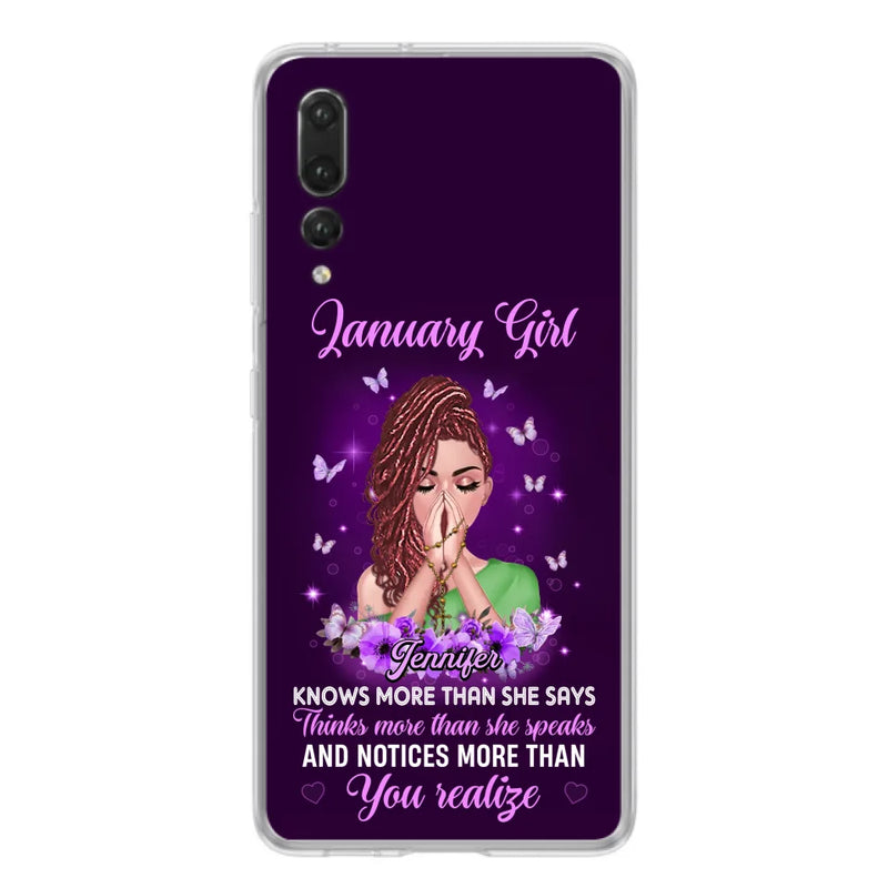 Personalized Birthday Girl Phone Case - Gift Idea For Girl/Friend/Daughter - Knows More Than She Says - Case For Xiaomi/Oppo/Huawei