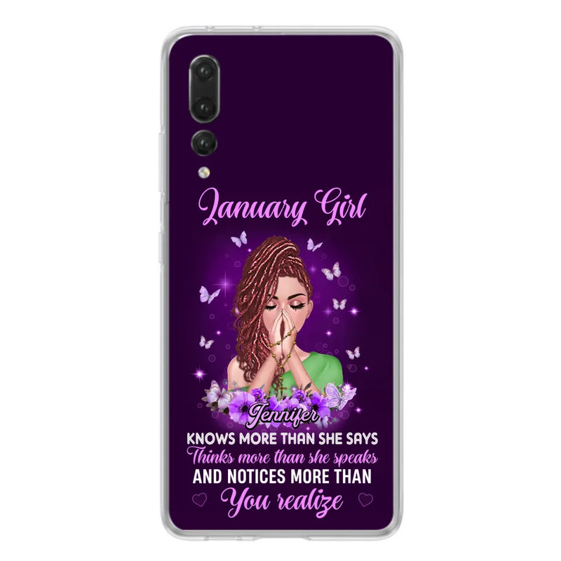 Personalized Birthday Girl Phone Case - Gift Idea For Girl/Friend/Daughter - Knows More Than She Says - Case For Xiaomi/Oppo/Huawei