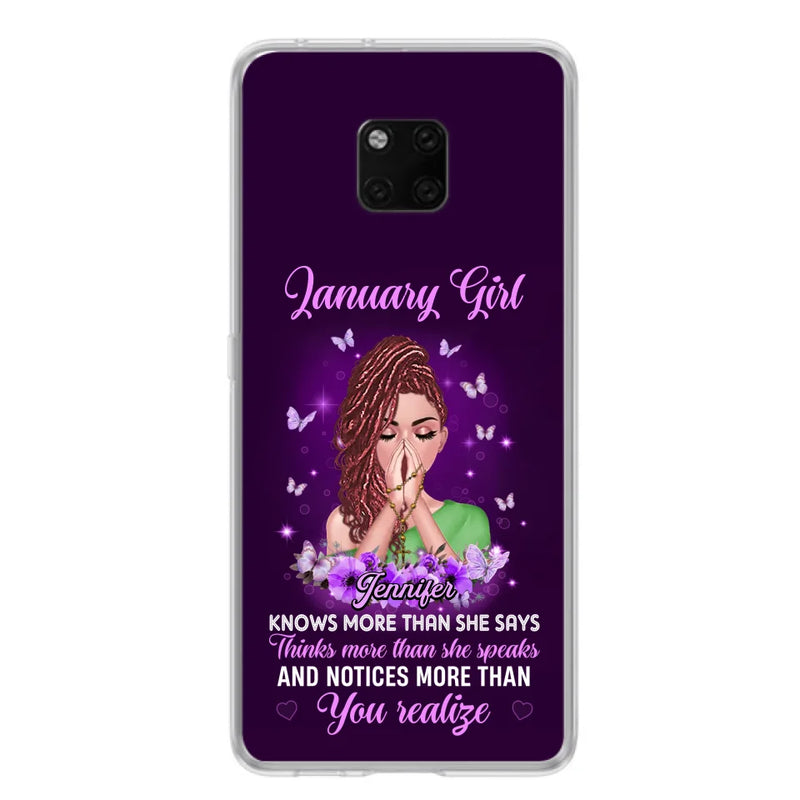 Personalized Birthday Girl Phone Case - Gift Idea For Girl/Friend/Daughter - Knows More Than She Says - Case For Xiaomi/Oppo/Huawei