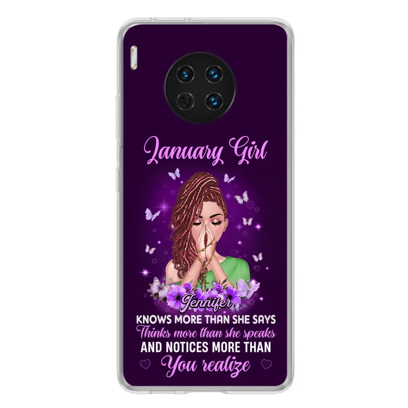 Personalized Birthday Girl Phone Case - Gift Idea For Girl/Friend/Daughter - Knows More Than She Says - Case For Xiaomi/Oppo/Huawei