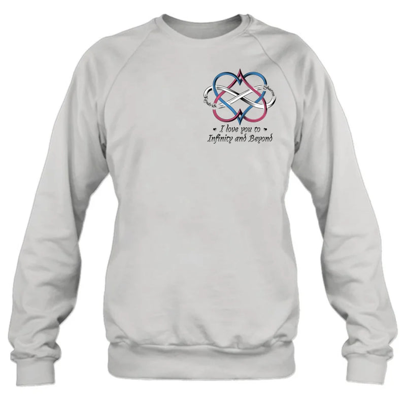 Personalized Couple T-shirt/Hoodie - Gift Idea For Couple - I Love You To Infinity And Beyond