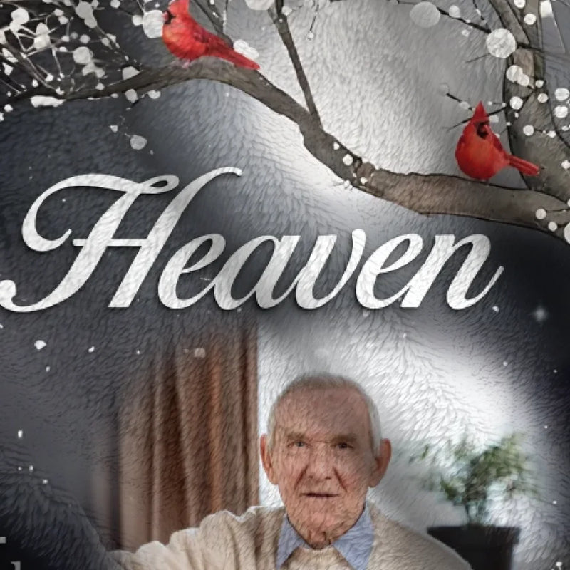 Personalized Memorial Quilt/Fleece Throw Blanket - Memorial Gift Idea - Upload Photo - A Hug From Heaven