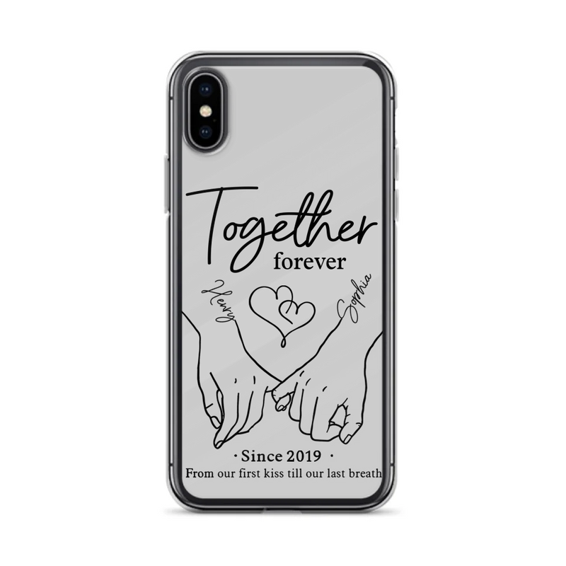 Custom Personalized Couple Phone Case For iPhone/ Samsung - Gift Idea For Couple - Together Forever