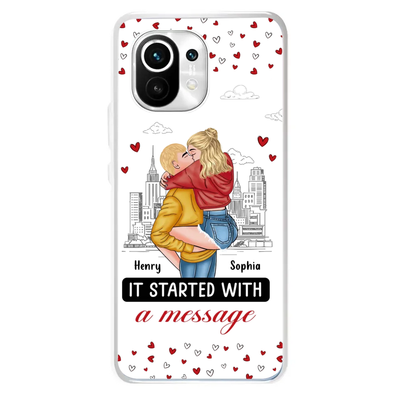 Custom Personalized Couple Phone Case For Xiaomi/ Oppo/ Huawei - Gift Idea For Couple - It Started With A Message
