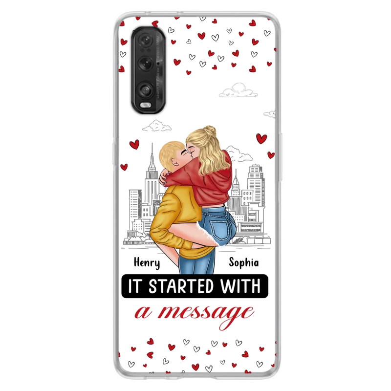 Custom Personalized Couple Phone Case For Xiaomi/ Oppo/ Huawei - Gift Idea For Couple - It Started With A Message