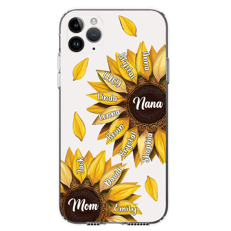 Personalized Sunflower Grandma Phone Case - Up to 11 Kids - Mother's Day Gift Idea for Mom/Grandma -  Case For iPhone/Samsung