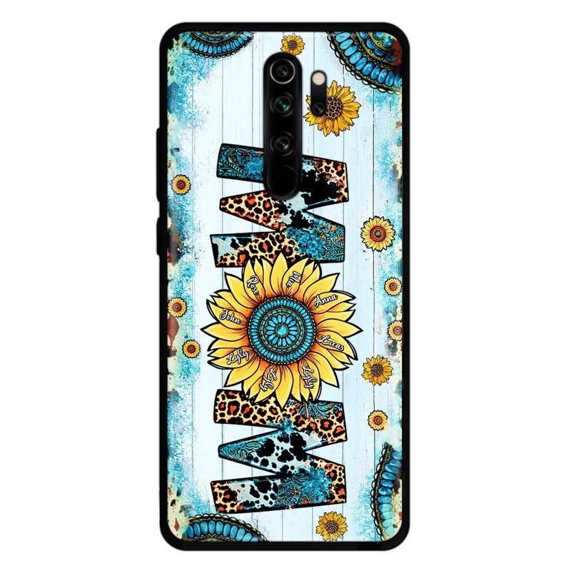 Personalized Mom Sunflower Phone Case - Mother's Day Gift Idea - Up to 8 Kids - Case For Xiaomi/Oppo/Huawei