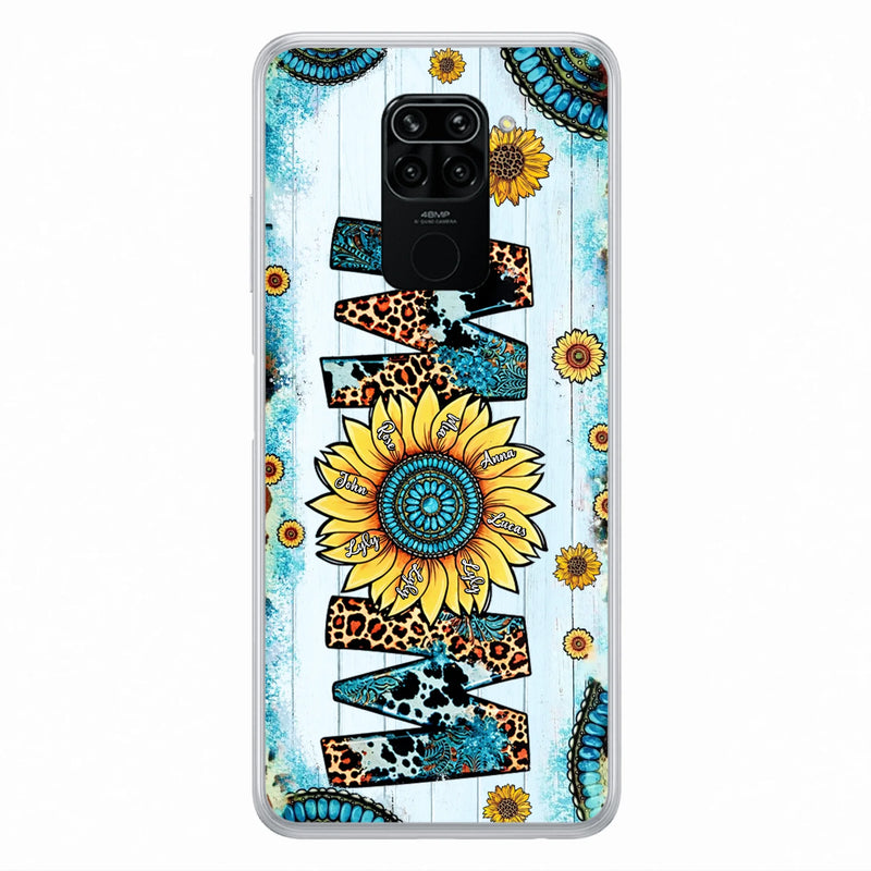 Personalized Mom Sunflower Phone Case - Mother's Day Gift Idea - Up to 8 Kids - Case For Xiaomi/Oppo/Huawei